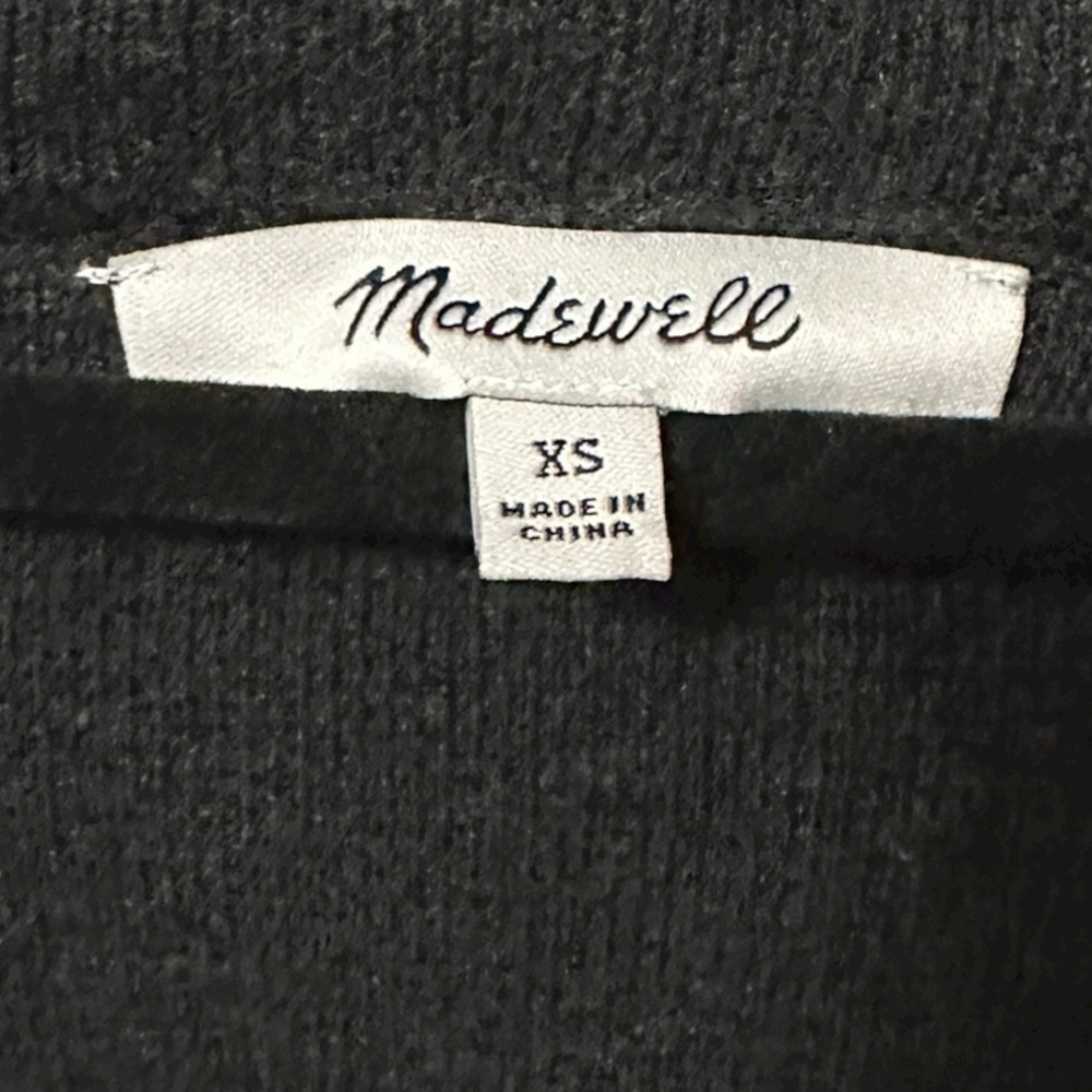 Madewell Miller Gray Cardigan Sweater Cotton Blend V-Neck‎ Button Front Size XS - Picture 4 of 9